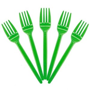 GARFO PLASTICO SOBREMESA VERDE C/50 MAXPLASTIC
