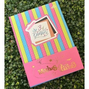 BLOCO LETTERING FOLHAS KRAFT/PONT/BLACK 24FLS 3 É DEMAIS MERCI