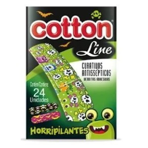 CURATIVO ANTISSÉPTICO ESTAMPADO COM 24 UNIDADES COTTON LINE