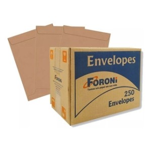 ENVELOPE SACO KRAFT 229X324 COM 250 UNIDADES REF.SKN33 FORONI