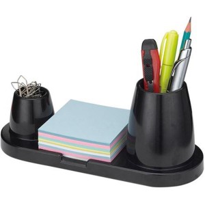 PORTA LÁPIS/CLIPS/LEMBRETE PRETO REF.434 WALEU