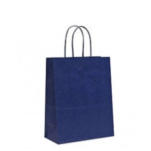 SACOLA DE PAPEL AZUL MARINHO 16 X 9 X 33,5 CM REF.159 ZAGAROLLO