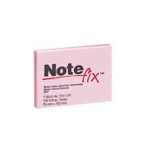 BLOCO ADESIVO 76x102 ROSA 100FLS NOTE FIX 3M