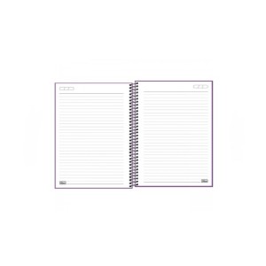 CADERNO 80FLS 1 MATÉRIA UNIVERSITÁRIO CAPA PLÁSTICA ESPIRAL NEON ROXO TILIBRA