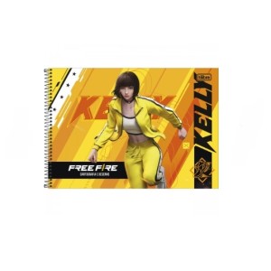 CADERNO DE CARTOGRAFIA E DESENHO FREE FIRE 80 FOLHAS TILIBRA