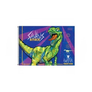 CADERNO DE CARTOGRAFIA E DESENHO RAPTOR DE 80 FOLHAS TILIBRA