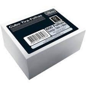CUBO TIRA FOLHAS PAPEL LEMBRETE BRANCO 600 FOLHAS TILIBRA