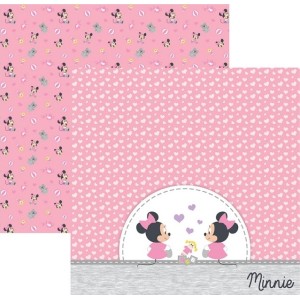 FOLHA SCRAPBOOK DECORADA 19322  BABY MINNIE 2 BRINQUEDOS TEC