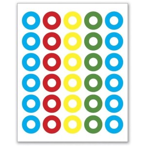 ETIQUETA REFORÇO COLORIDO COM 150 UNIDADES PIMACO