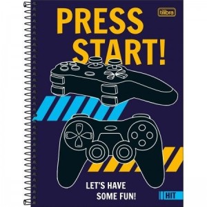 CADERNO 80FLS 1 MATÉRIA UNIVERSITÁRIO CAPA DURA HIT MASCULINO TILIBRA