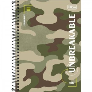 CADERNO 80FLS 1/4 CAPA DURA ESPIRAL HIDE TILIBRA