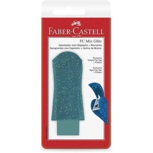 APONTADOR 1 FURO COM BORRACHA FC MIX GLITZ FABER CASTELL