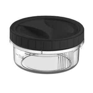 POTE REDONDO PLÁSTICO 390ML TAMPA DE ROSCA PRETO UNINJET