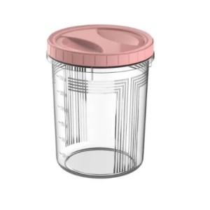 POTE REDONDO PLÁSTICO 1L TAMPA DE ROSCA ROSA UNINJET