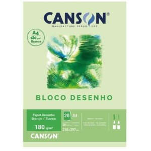 BLOCO DE DESENHO A3 180G BRANCO 20FLS CANSON