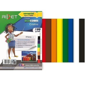 BLOCO ECOCORES A4 180G 32FLS 8 CORES NOVAPRINT