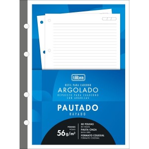 BLOCO PARA FICHÁRIO COLEGIAL 80FLS 56G TILIBRA