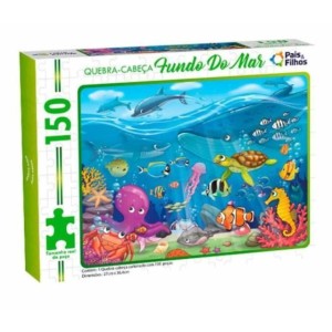 QUEBRA-CABEÇA FUNDO DO MAR COM 150 PEÇAS PAIS &FILHOS