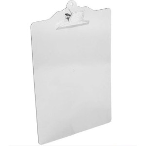 PRANCHETA PLÁSTICA A4 CRISTAL PRENDEDOR DE METAL REF.5048 CARBRINK