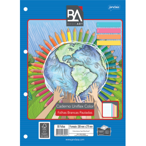 BLOCO PARA FICHÁRIO UNIVERSITÁRIO 96FLS COLORIDO JANDAIA