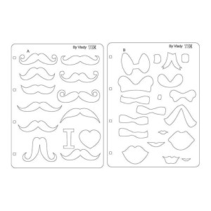 GABARITO DE MARCAÇÃO MUSTACHE E LAÇO REF.13995 TOKE E CRIE