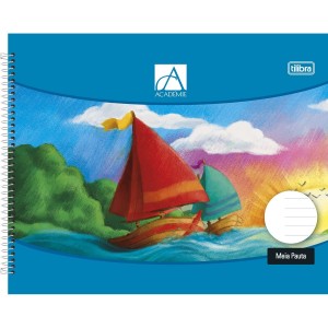 CADERNO MEIA PAUTA CAPA DURA ESPIRAL 40FLS TILIBRA