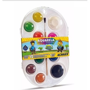 AQUARELA 12 CORES REF.1812 ACRILEX